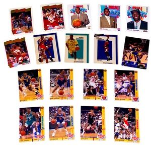 A Set of 35 Mixed Basketball Cards from the 1991-1992 NBA Draft Class